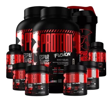 Kit 2x Whey Fusion 2x Bcaa 2x Crea 2x Glutamina Copo