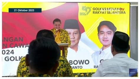 Partai Golkar Resmi Usung Gibran Sebagai Cawapres Prabowo Posbelitung Co