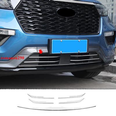 For Ford Explorer 2020 2023 Stainless Chrome Front Bumper Grill Lower