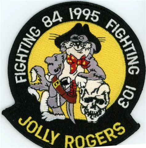 PATCH USN F 14 Tomcat Vf 103 Jolly Rogers Vf 84 Fighting 1995 Parche