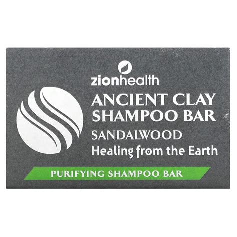 Zion Health Ancient Clay Shampoo Soap Bar Sandalwood Oz G