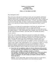 Actividad 2 Literatura Docx Cartas A Un Joven Poeta Fragmento