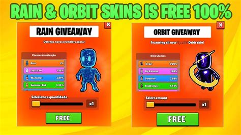 2X ORBIT 10X RAIN SKIN S GIVEAWAY 1200 GEMS STUMBLE GUYS LIVE HINDI