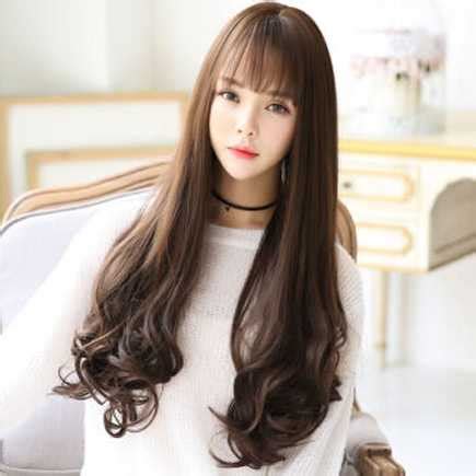 FYNHA Wig Rambut Palsu Model Wavy 65cm HB 004 Dark Brown