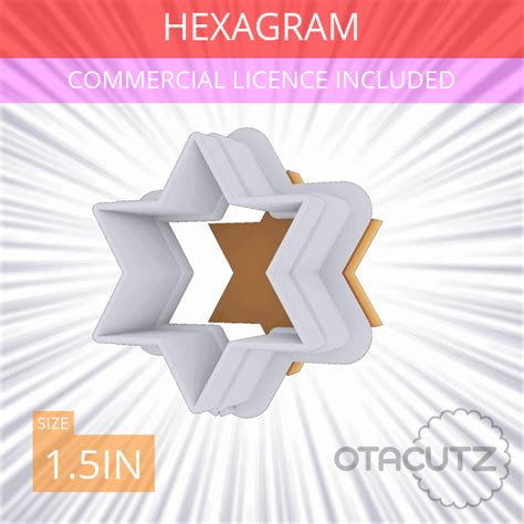 Archivo Stl Cortador De Galletas Hexagram 15in 38cm・modelo Para Descargar E Imprimir En 3d・cults