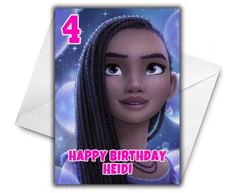 Disney Wish Personalized Birthday Card Disney Birthday Card Disney