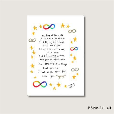 Autism Poem Print A4 PRINT Murphys Print Store