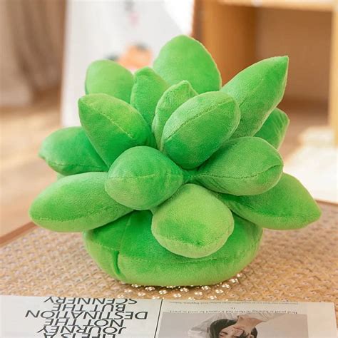 Plush Pillow Lifelike Plant Potted Succulent Plush Toy Stuffed Soft