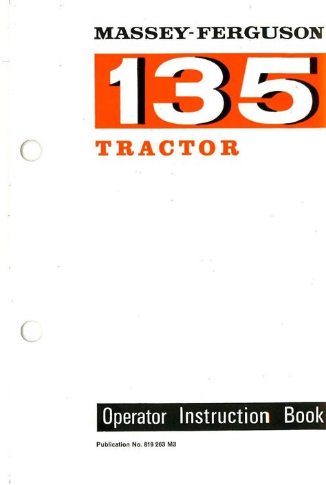 Massey Ferguson Tractor 135 Operators Manual - MF135