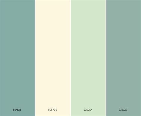 Greens Of Winter Pastel Color Palettes