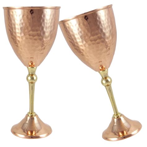 Pure Copper And Brass Goblet Chalices Wine Glasses At Rs 1500 Pair