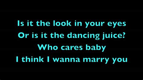 Marry You Bruno Mars Official Lyrics Youtube