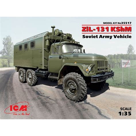 ZiL 131 KShM Soviet Command Vehicle 1 35 Scale Plastic Model Kit By ICM