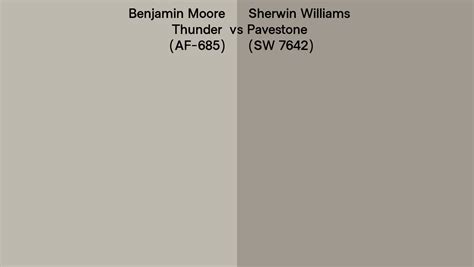 Benjamin Moore Thunder AF 685 Vs Sherwin Williams Pavestone SW 7642