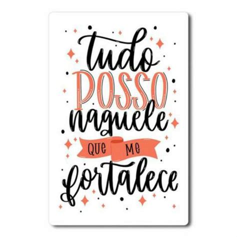 Placa Decorativa Tudo Posso Naquele Que Me Fortalece Shopee Brasil