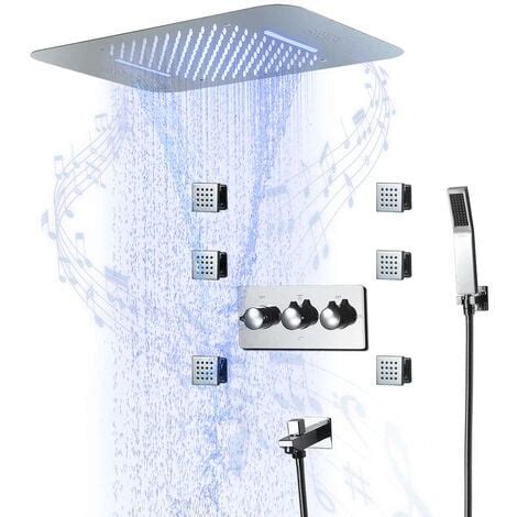 Syst Me De Douche Encastrable Musique Couleurs Rgb Led Mm