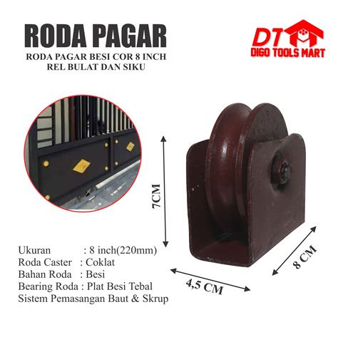 Roda Pagar Besi Cor 8 Inci Rel Siku Dan Rel Bulat Lazada Indonesia