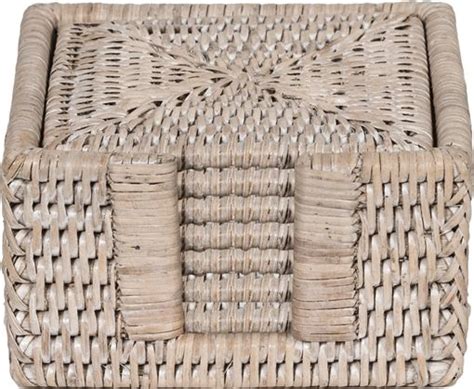 neptune ashcroft square coasters set   chalked rattan house