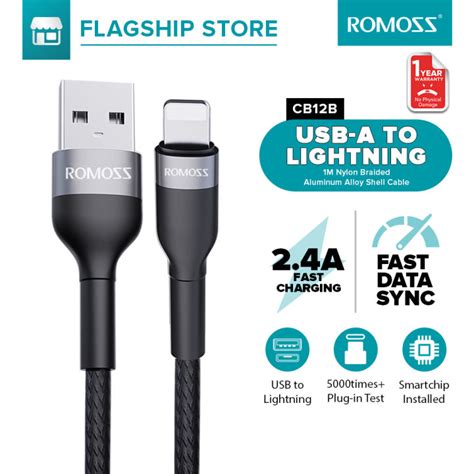 Romoss Cb B A Fast Charging Cable M Usb To Lightning Fast Charger