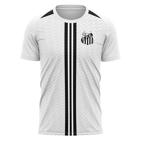 Camisa Do Santos Branca Epoch Braziline Masculina Peixe Club Branco