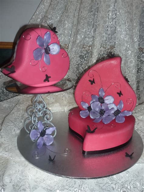 Pink And Purple Wedding Cake