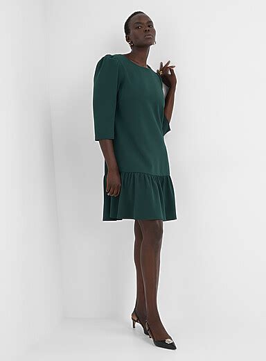 Ruffled Edging Dress Contemporaine Shop Midi Dresses Simons