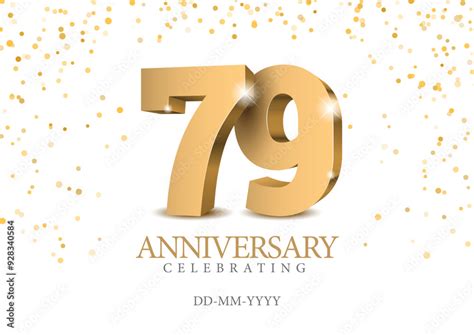 anniversary  gold  numbers poster template  celebrating