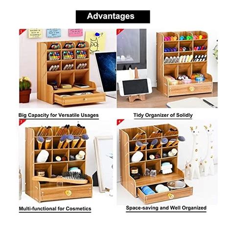 Houten Bureau Organizer Multifunctionele Pen Houde Grandado