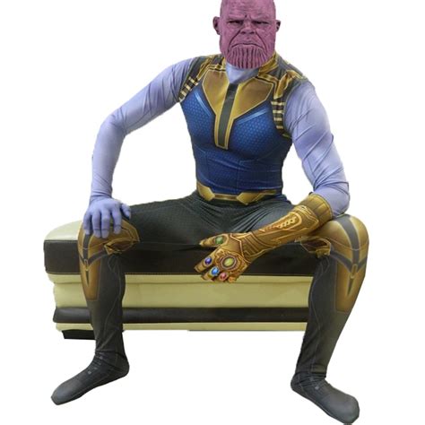 Deluxe Thanos Cosplay Costume Megamind Thanos Costume Adult Avengers 4