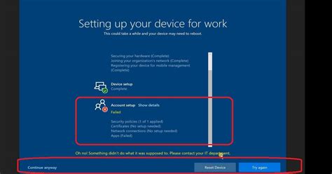 Intune Autopilot Stuck On Account Setup At Tracy Swiderski Blog