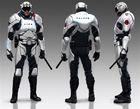 Future Police Officer Source Parandi Sci Fi Concept Art