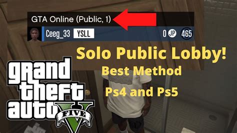 Updated How To Get Into A Solo Public Lobby In Gta Online Ps And