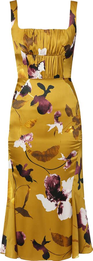 Erdem Evelyn Satin Midi Dress ShopStyle