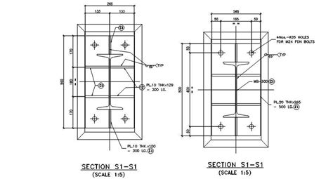 Bolt Detail Drawing Specified In This Autocad File Download This 2d Images