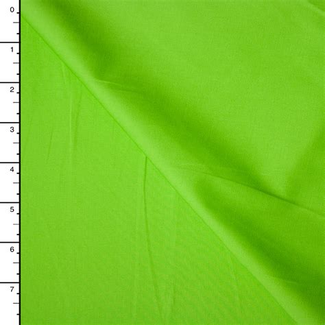 Cali Fabrics Bright Lime Green Stretch Cotton Broadcloth