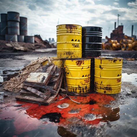 Closeup of hazardous waste disposal facility | Premium AI-generated image