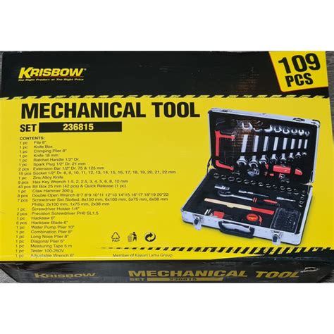 Jual Mechanical Tool Set Krisbow 109 Pcs TOOL KIT SET 109 PCS LENGKAP