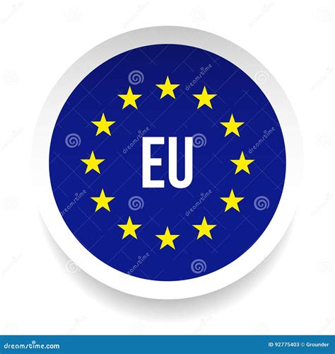 Símbolo Del Logotipo De La Unión Europea De E Ilustración del Vector