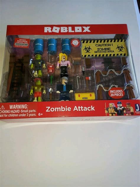 NEW Roblox Zombie Attack Playset, Exclusive Virtual Item and Collectors ...