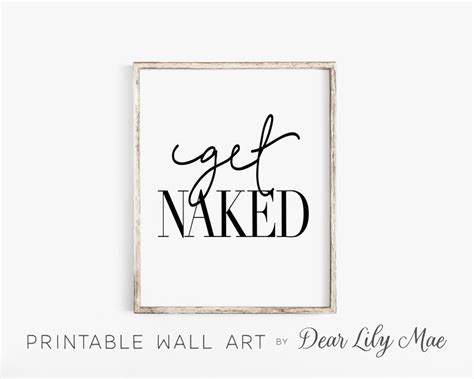 Printable Wall Art Get Naked Bathroom Prints Bathroom Etsy