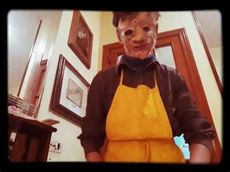 Leatherface Custom Costume (With Custom mask And my custom design) - YouTube