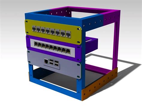 3d Datei Mini Server Rack Für Tp Link Tl Sg108 Und Raspberry Pi Kostenlos・3d Druckbare Vorlage