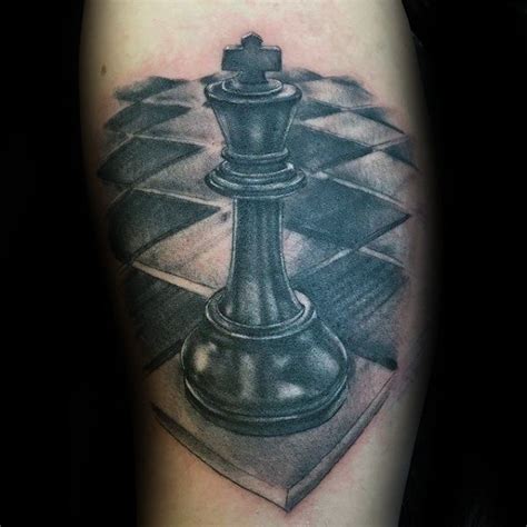 King And Queen Chess Piece Tattoo Designs