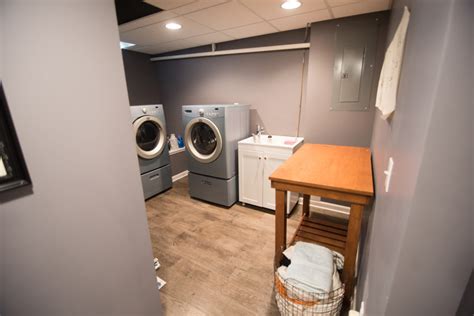 Finished Basement Laundry Room Ideas Basements Plus