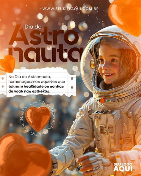 Data Comemorativa Do Dia Do Astronauta Da Psd Nas Redes Sociais Psd