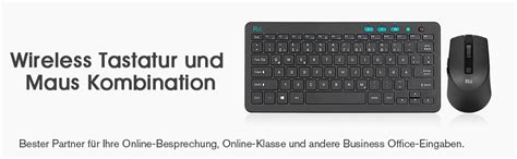 Rii Tastatur Maus Set Kabellos G Kabellose Kompakte Tastatur Mit