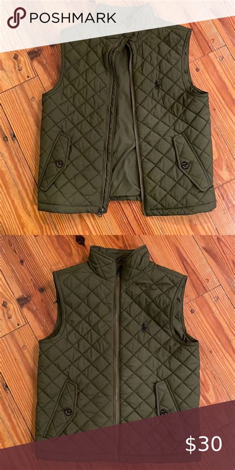 Olive Green Quilted Vest Quilted Vest Quilted Shop Vest