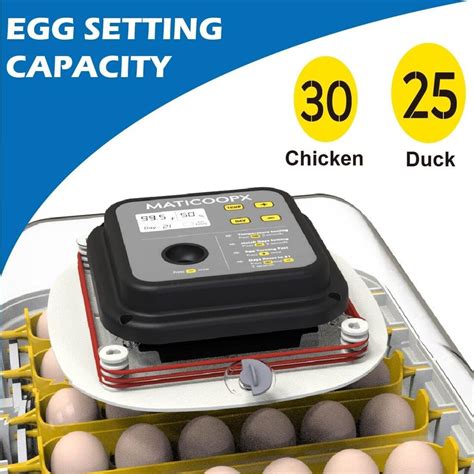 Maticoopx Egg Incubator With Humidity Display Egg Candler