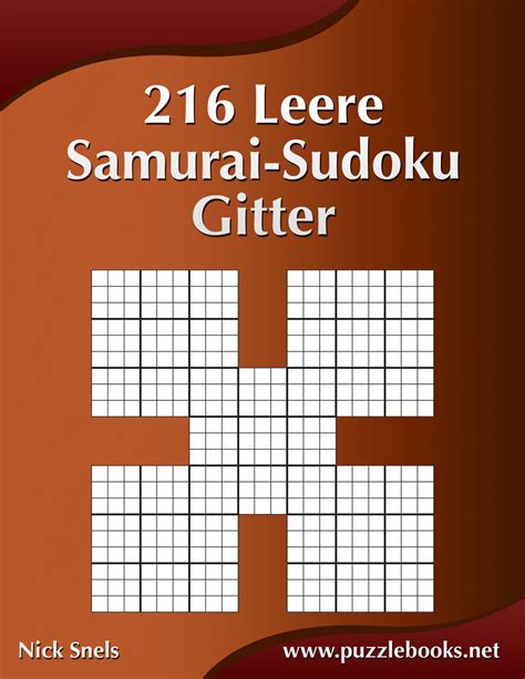 216 Leere Samurai Sudoku Gitter