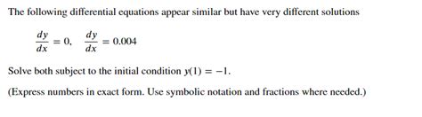 Solved The Following Differential Equations Appear Similar